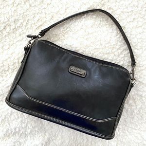 Candie’s Vintage Leather Handbag Black Leather Y2K 90’s Mini Bag Purse